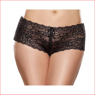 Dreamgirl 1326X Open Crutch Black Lace Panty 1x2x