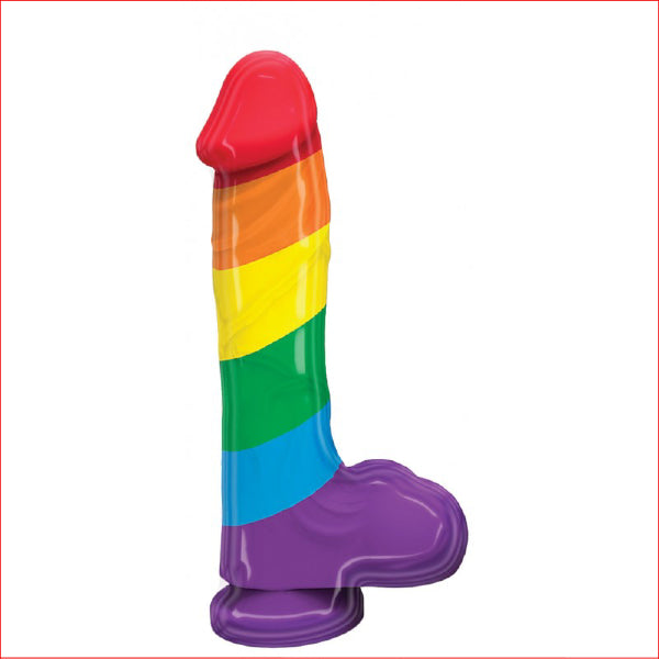 Rainbow Silicone Dildo 9"