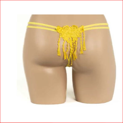 Tassel G-String Yellow O/S