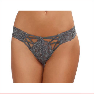 Criss Cross Back Panty Slate Grey Small