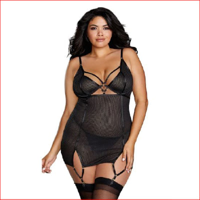 Dreamgirl Garter Slip & G-String 2X