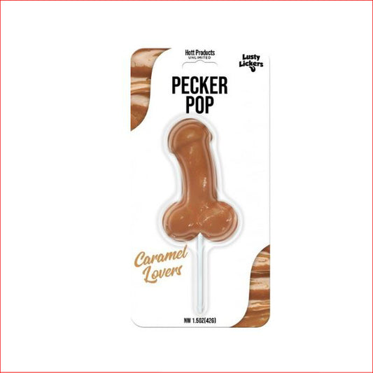 Lusty Lickers Pecker Pop Caramel