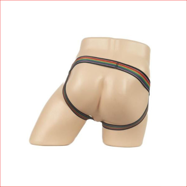 284 Men's Rainbow Jockstrap Large Black