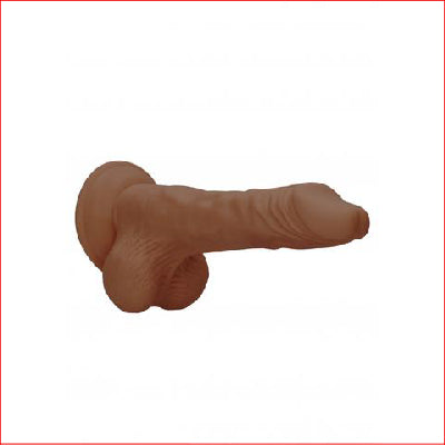 RealRock 9" Dildo 23cm w Balls Brown