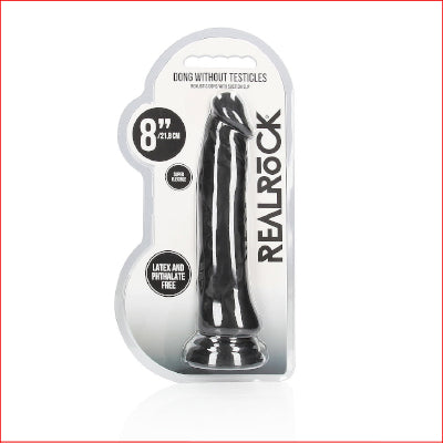RealRock 8" Dong without Testicles Black