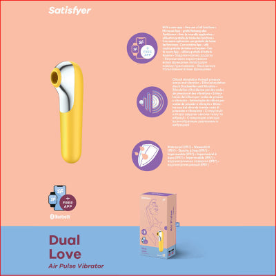 Satisfyer Dual Love App Compatible Air Pulse Yellow