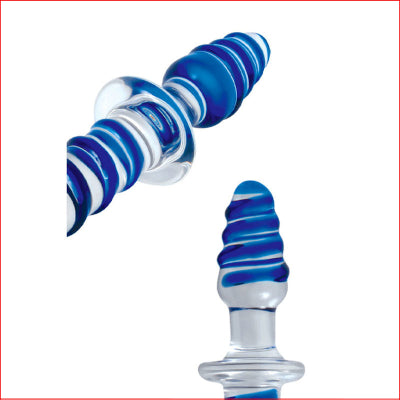 Adam & Eve Twisted Love Glass Dildo
