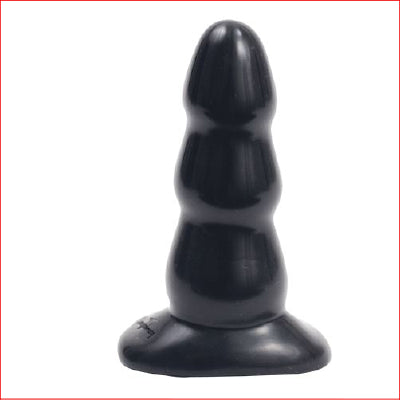 Tripple Ripple Butt Plug Black Medium