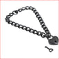 Box Chain Collar with Heart Lock
