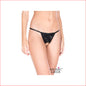 Crotchless Satin G-String Black One Size