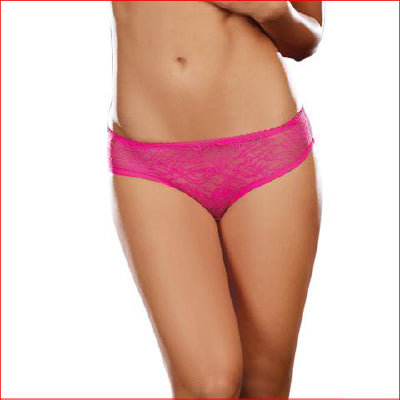 Dreamgirl 1300 Crotchless Ruffle Pink Small