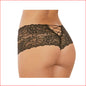 Dreamgirl 1326 Open Crutch Black  Lace Panty