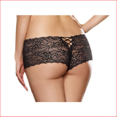 Dreamgirl 1326X Open Crutch Black Lace Panty 1x2x