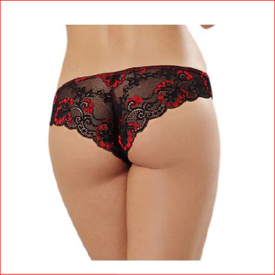 Dreamgirl 1380 Cheek Pant Red Large