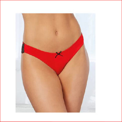 Dreamgirl 1380 Cheek Pant Red Large