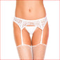 Lace Adjustable Garterbelt White OS