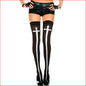Gothic Cross Thigh High Black