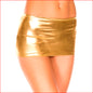 Metallic Mini Skirt Gold O/S