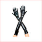 Extra Long Metallic Glove Black