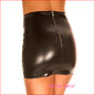Wet Look High Waisted Mini Skirt Large