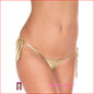 Mettalic Tie Side G-string Gold OS