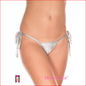 Mettalic Tie Side G-string Silver OS