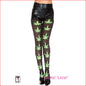 Weed Leaf Print Pantyhose