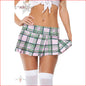 B2521 Plaid Skirt Pink M/L
