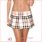 School Girl Skirt Plaid Light Brown S/M