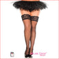 Sheer Spandex Lace Top Stay Up Black Plus