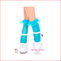 Fishnet Anklet with Ruffle Trim Blue