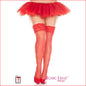 Sheer Spandex Lace Top Stay Up PLUS Red