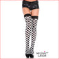 Checker Print Thigh High