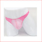 Mens Lace Thong Lycra Back Pink L/XL