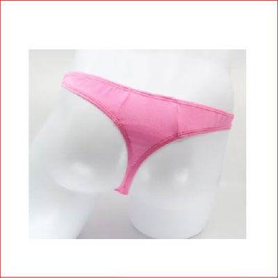 Mens Lace Thong Lycra Back Pink L/XL