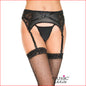 Wet Look & Lace Garterbelt OS