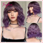 Short Bob Grey & Purple Wig