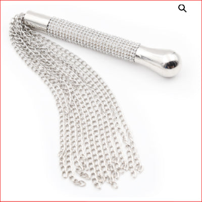 Diamonte Handle Chain Flogger 43cm