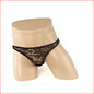 210 Mens Lace G-String Black