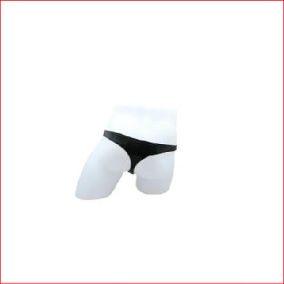 Wet Look Studded Thong Black L/XL