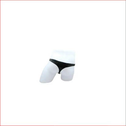Wet Look Studded Thong Black S/M
