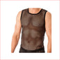 2310 Mens Mesh Singlet Black Medium