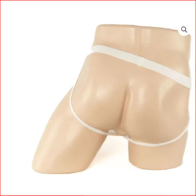 232 Mens Mesh JockStrap White Large