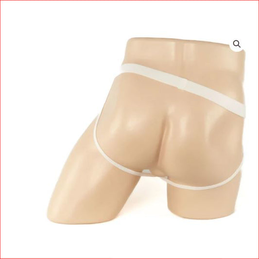 232 Mens Mesh JockStrap White Medium