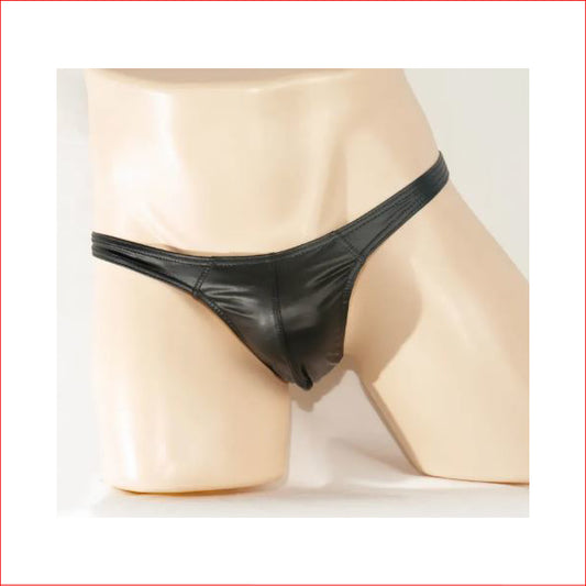 242 Mens Wetlook G-String M Black