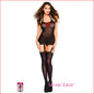 2595 - Bodystocking  Black & Red