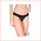 Mesh Lace Ruffle Panty Black S/M