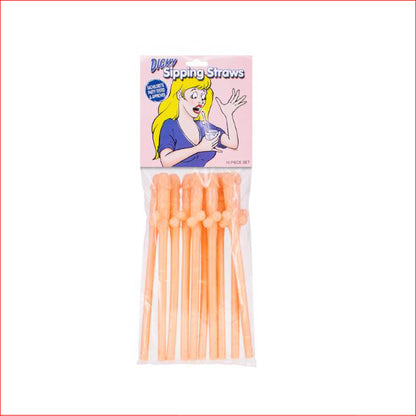 Dicky Sipping Straws Flesh 10pk