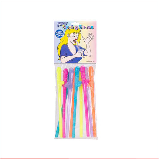 Dicky Sipping Straws Coloured 10pk