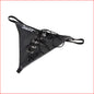 316 Wet Look Lace Up G-String Black O/S